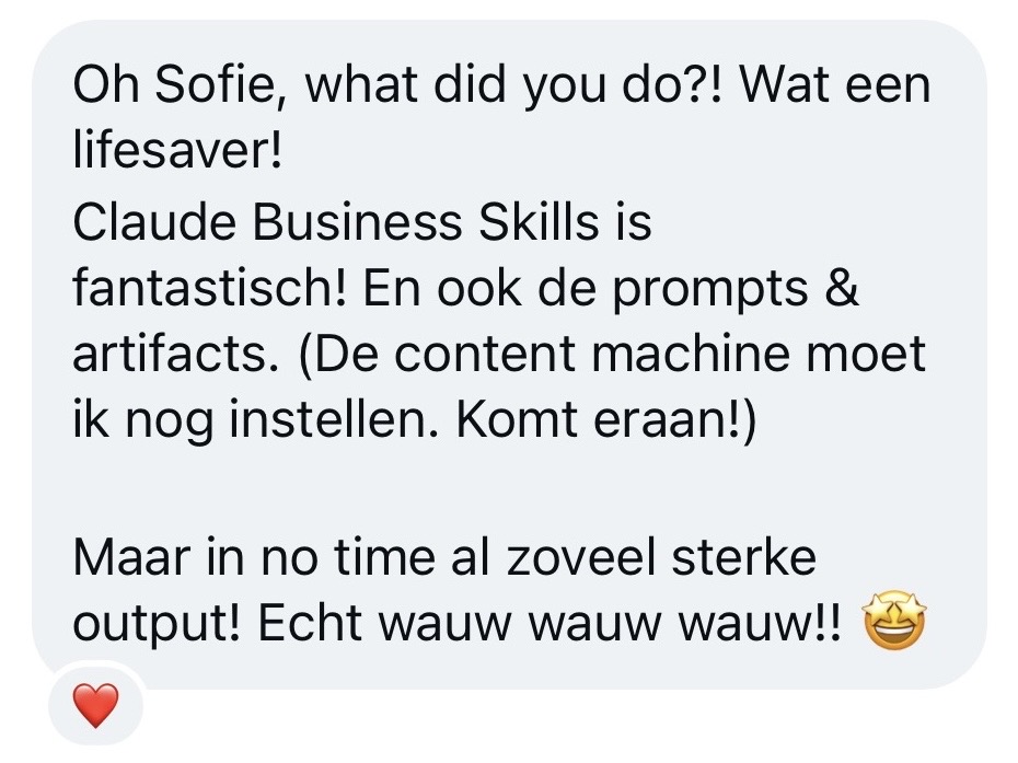 DM uit pilotgroep: Claude Business Skills is fantastisch